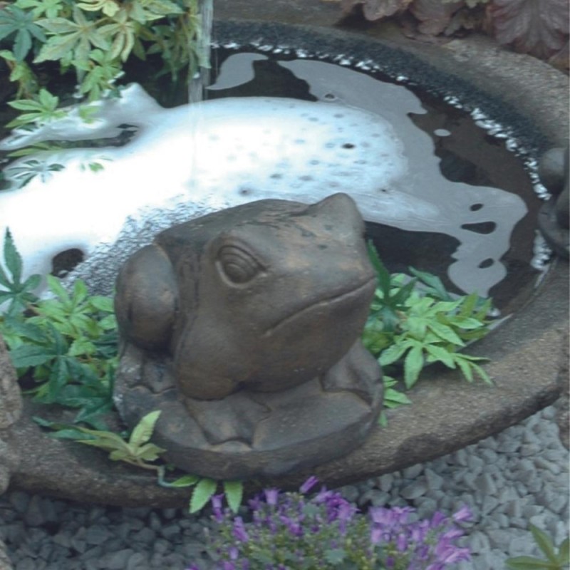 Statue Grenouille Deco Figurine En Pierre Jardinex