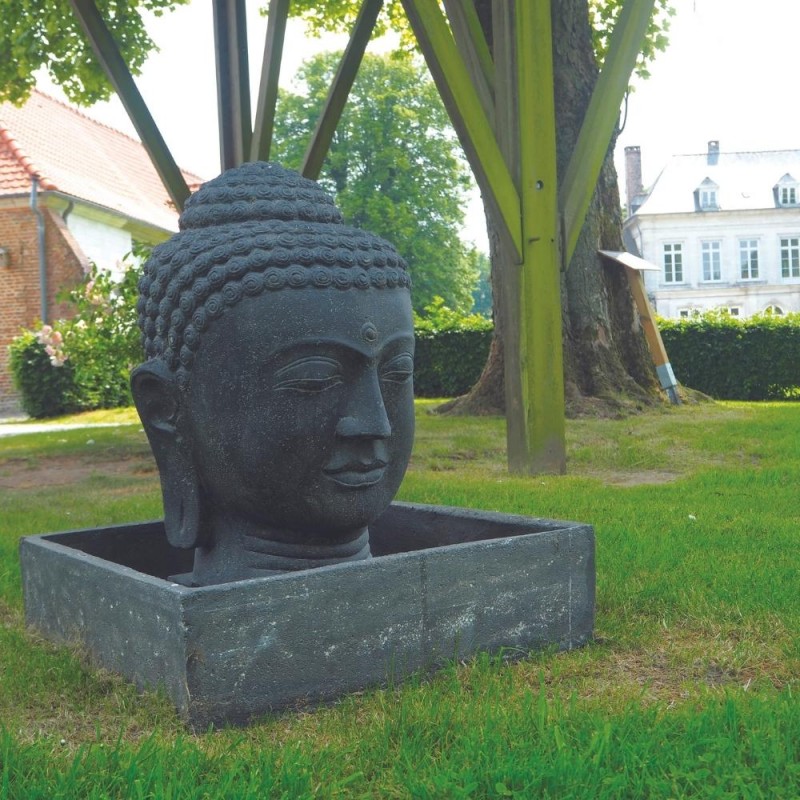 Tete De Bouddha Fontaine Jardin Bouddhiste Jardinex