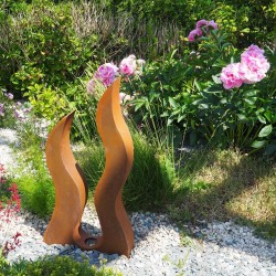 Décoration de jardin nénuphar, décoration rouille fleur – Rostikal