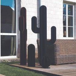 Cactus décoratif extérieur 3 bras acier 150cm bleu