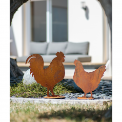 Figurine déco pour une ambiance basse cour au jardin