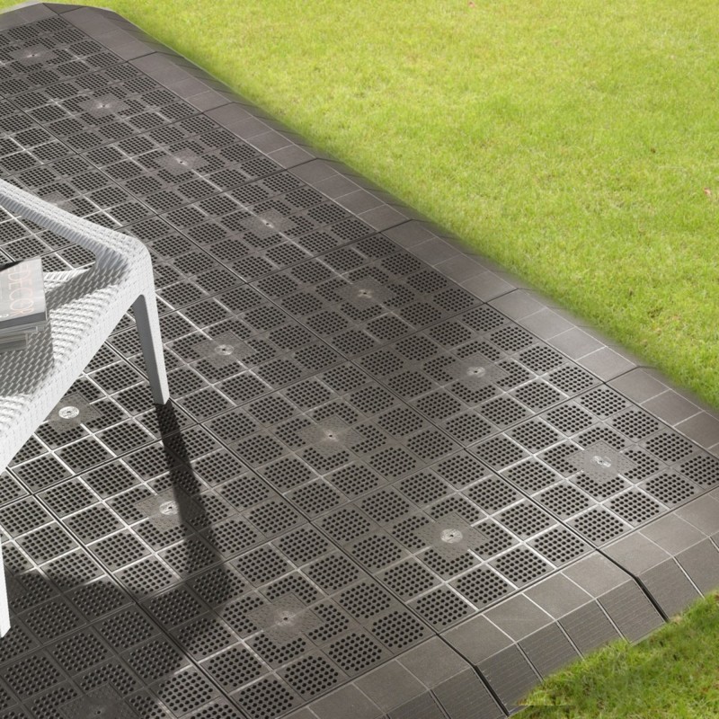 Dalle clipsable plastique terrasse, balcon, piscine, spa Jardinex